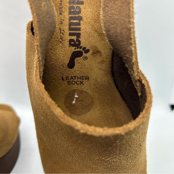 BIO NATURA Made In Italy Leather/Suede Tan Platform Sandal Women's Size 6.5 - Picture 10 of 12
